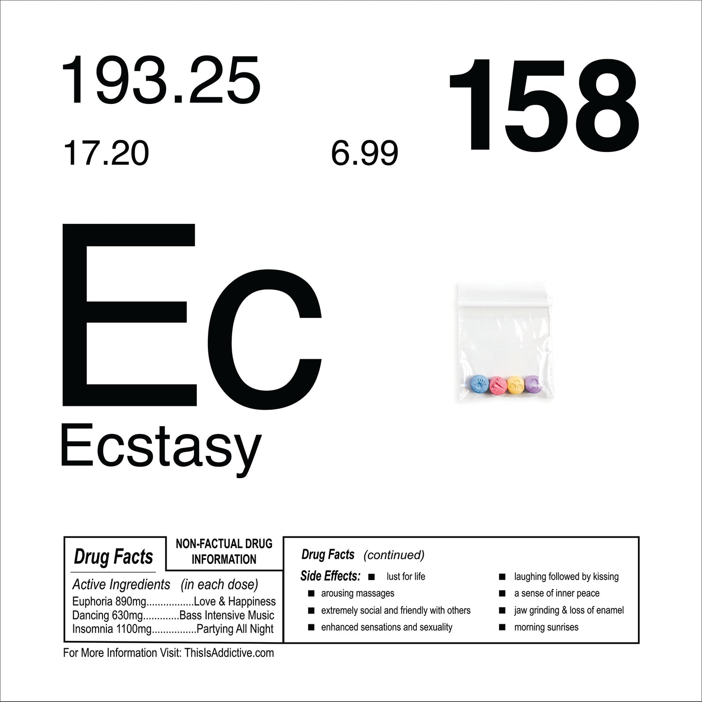 Periodic Table of Addiction Archival Prints