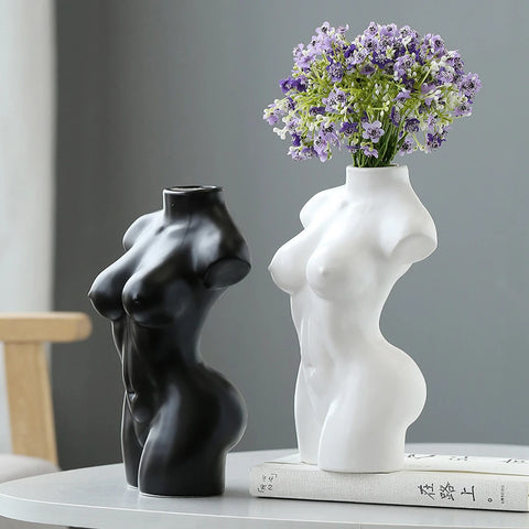 Flower Vase Body Sculpture