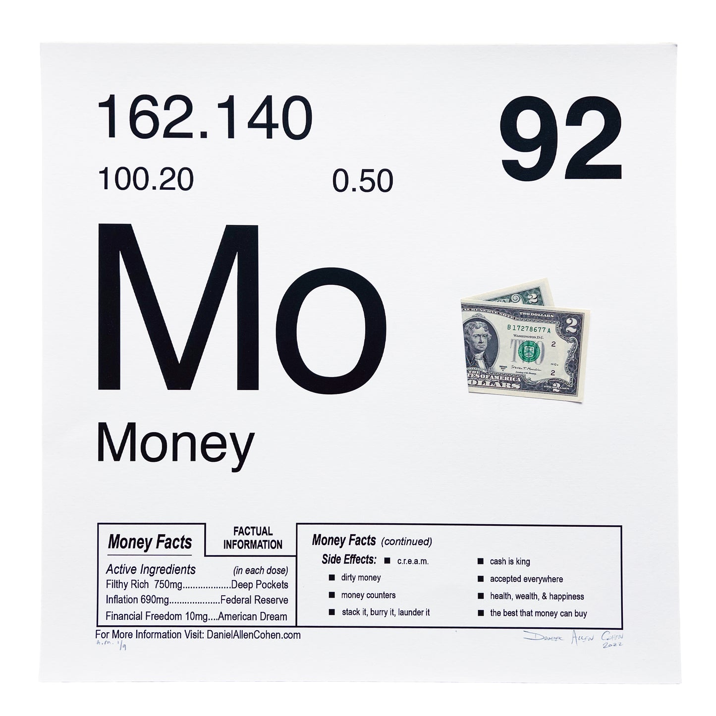 Money - Artist Mulitple / Archival Print