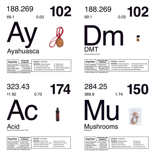 Periodic Table of  Psychedelics Archival Print Set